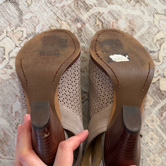 Sam Edelman Taupe Peep-Toe Heeled Boots - Picture 6 of 6